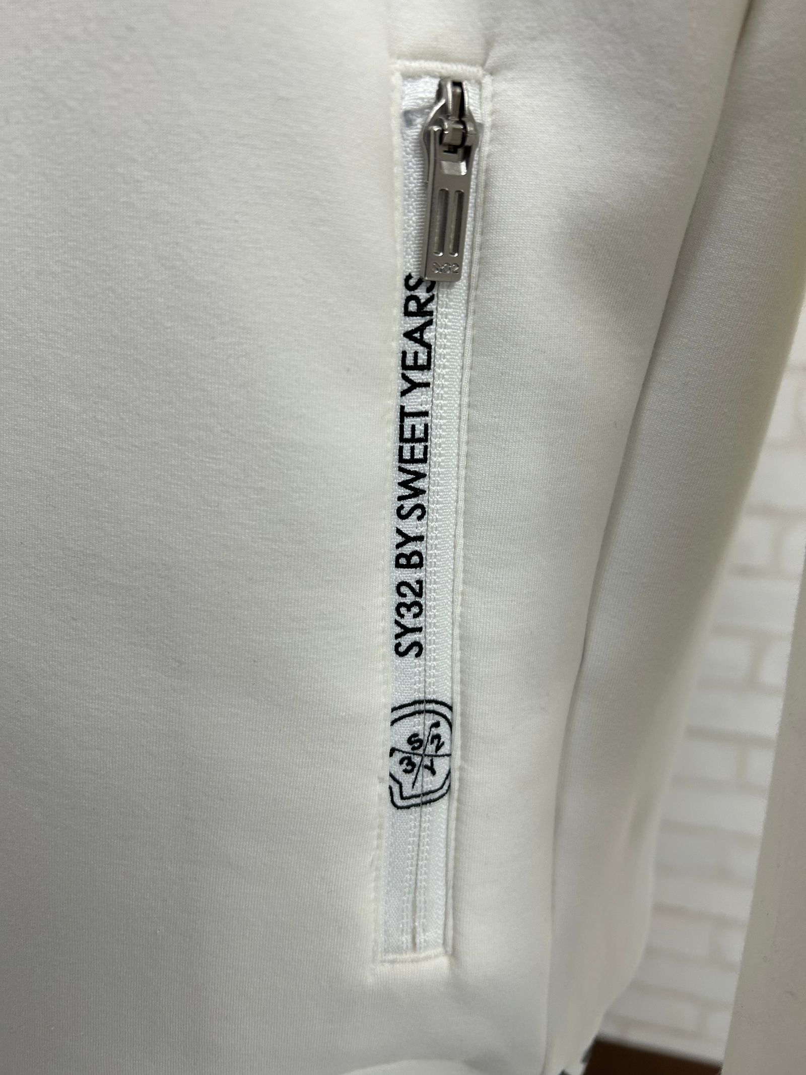DOUBLE KNIT H-ZIP SWEAT SHIRTS｜MEN'S/ ホワイト【SY32 by SWEET YEARS GOLF】