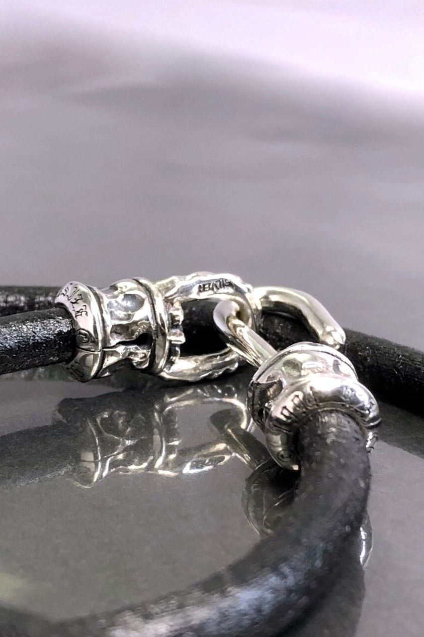 GODSIZE - 《受注生産》 LEATHER BRACELET PIPE HOOK ブレスレット