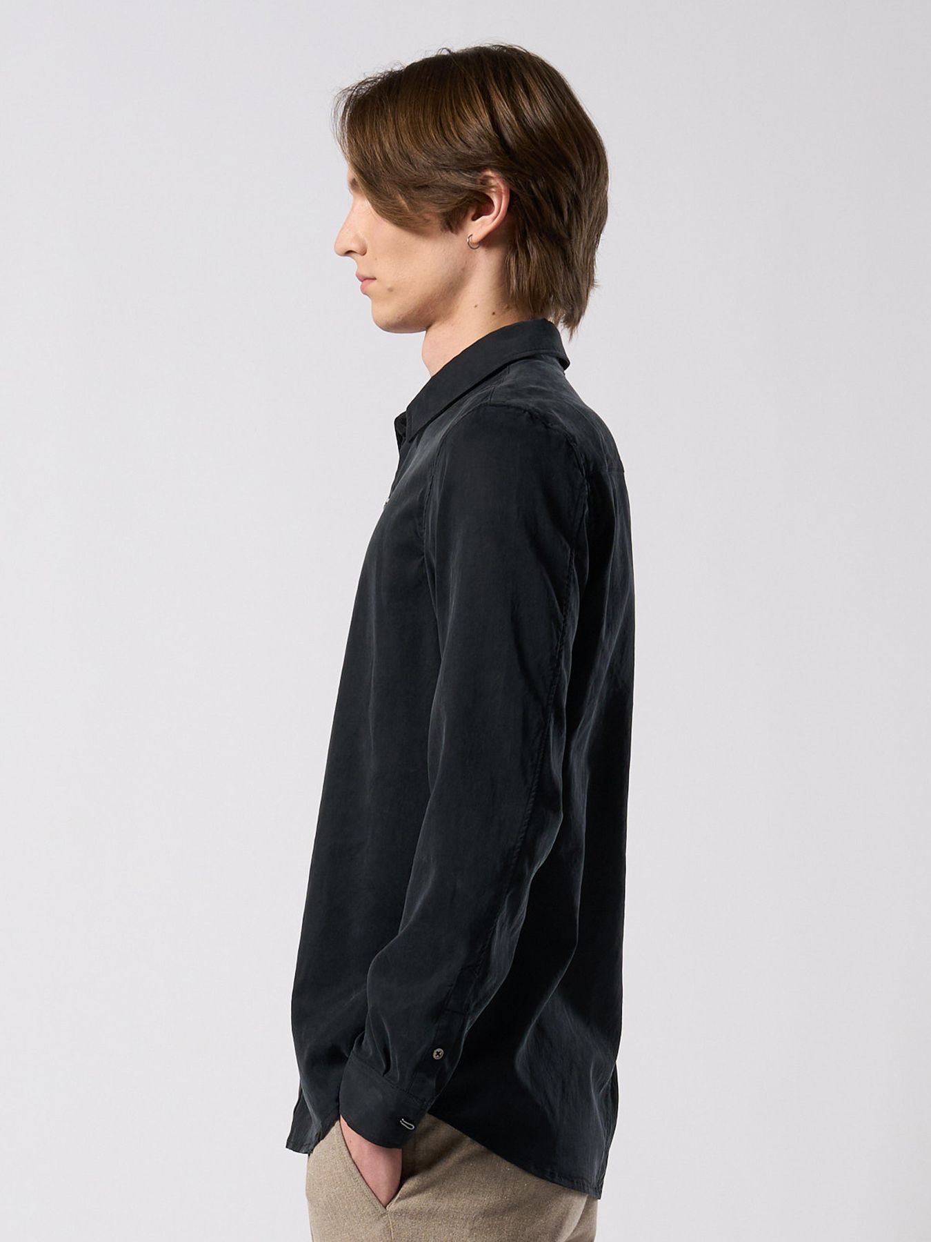 【予約品 4月19日(日) 18時締切】cupuro fibril dress shirt / キュプラフィブリル ドレスシャツ / フェードブラック