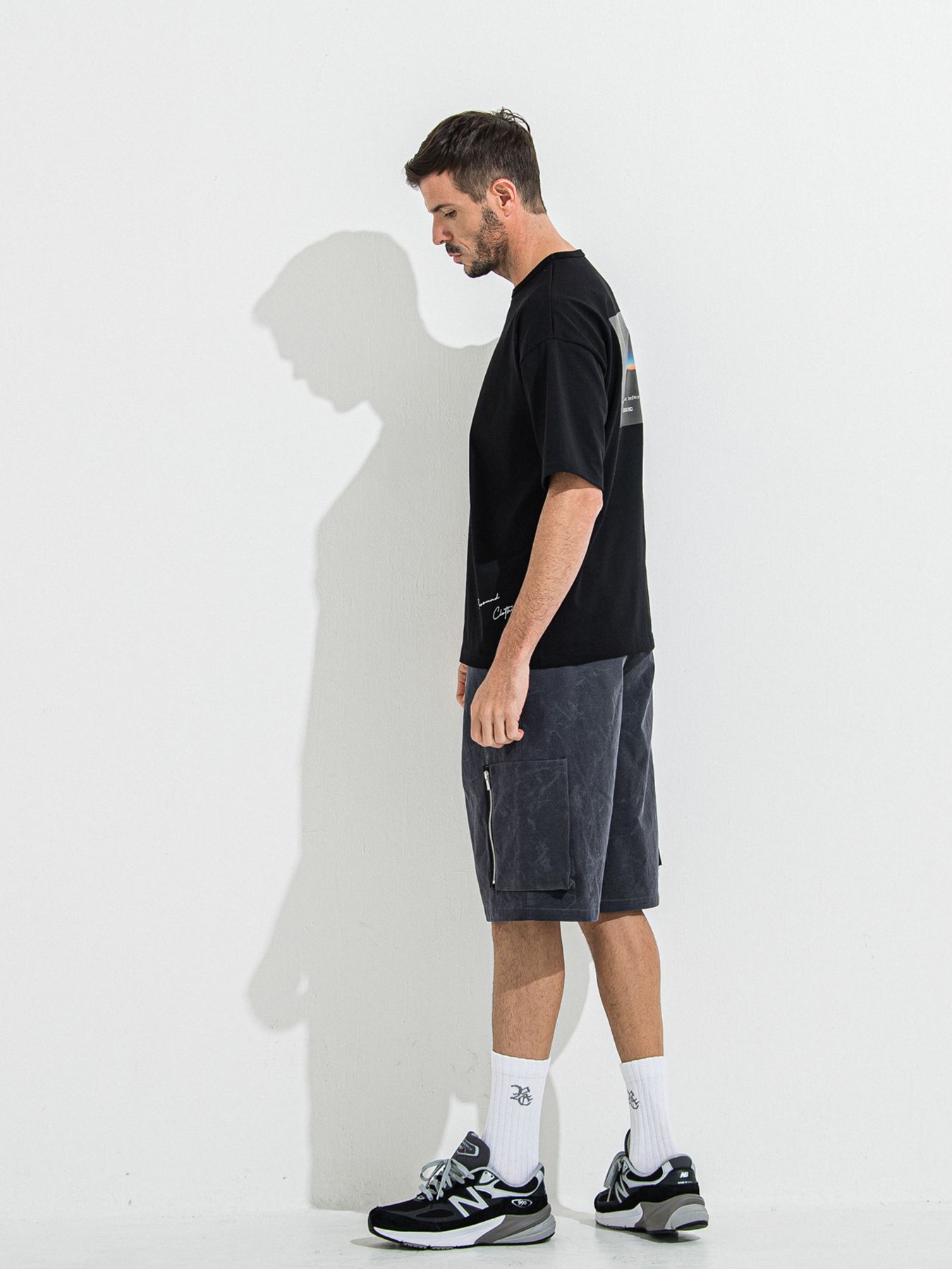 【予約品 】YOAKE PHOTO OVER TEE /  フォトオーバーサイズTシャツ / ブラック