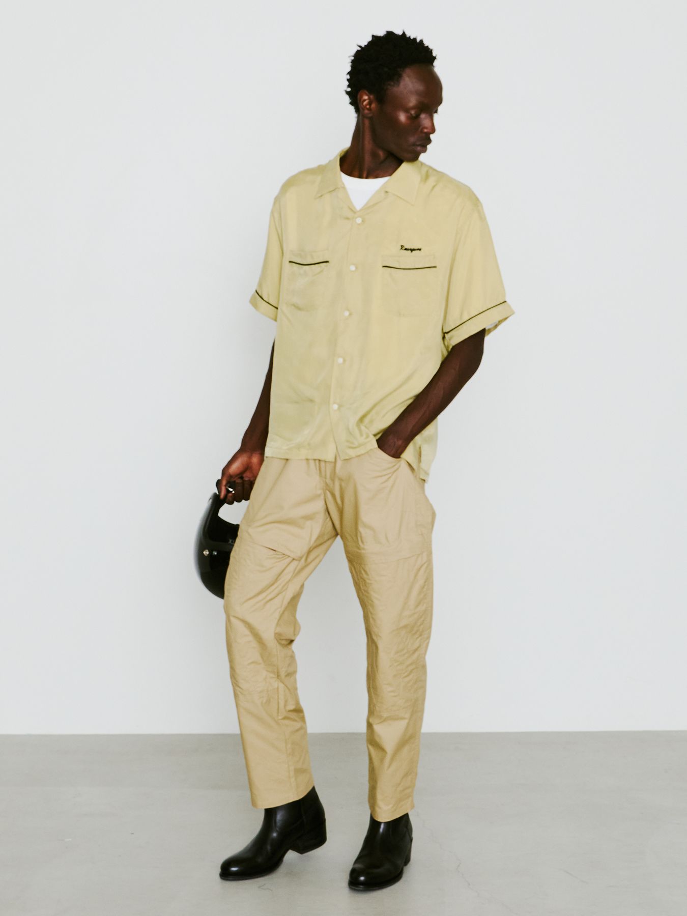 【予約品 8月10日(日) 締切 】Y.HELMETS TWILL PT  / YELLOW HELMETS ツイルパンツン / ベージュ