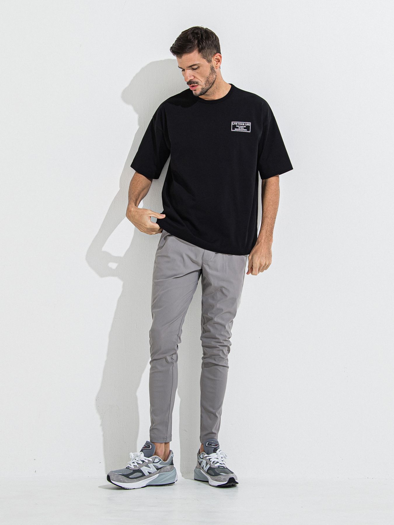 CREW OVER TEE /  クルーオーバーサイズTシャツ / ブラック