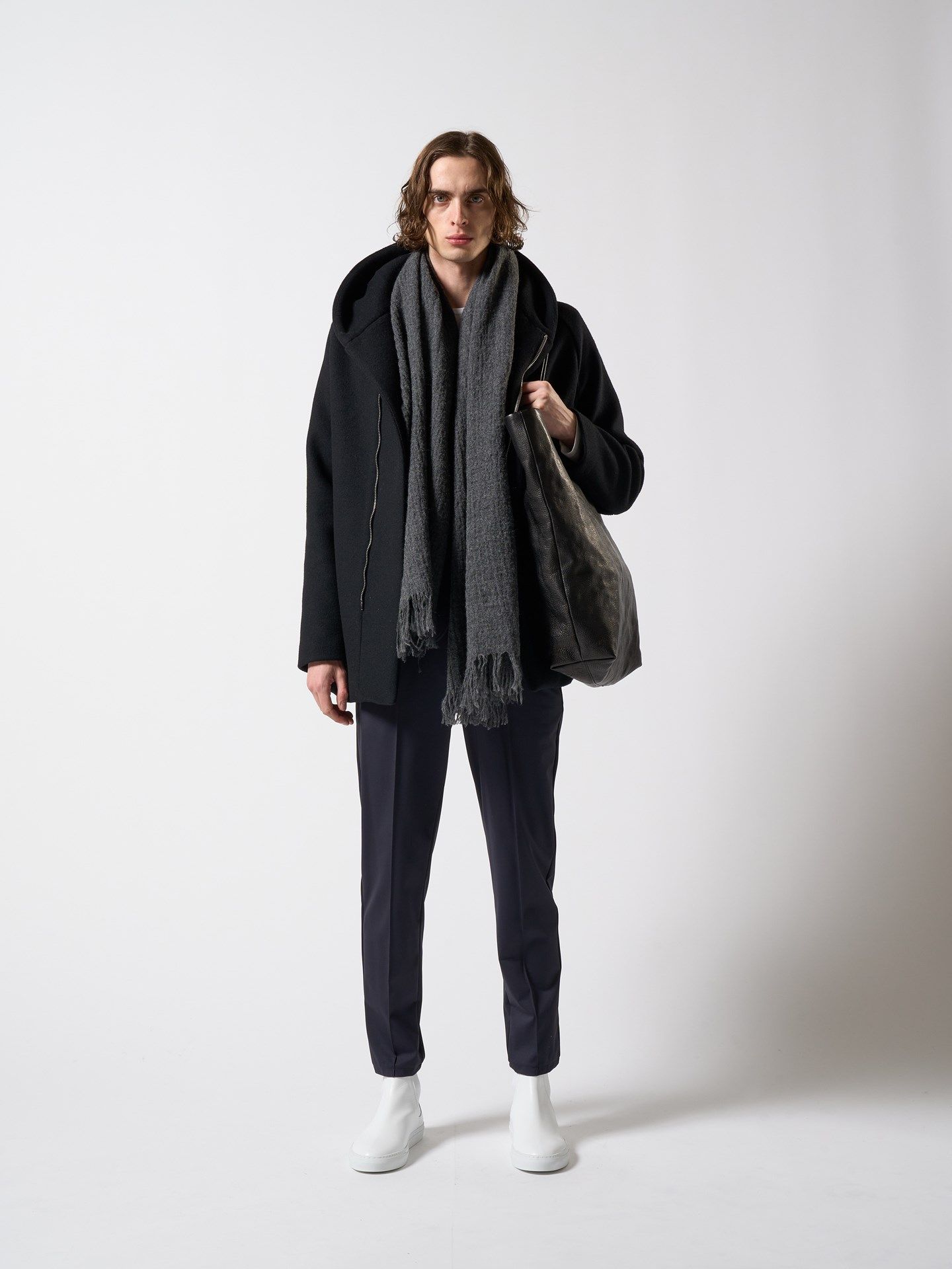 fringe soft stall / ストール / グレー