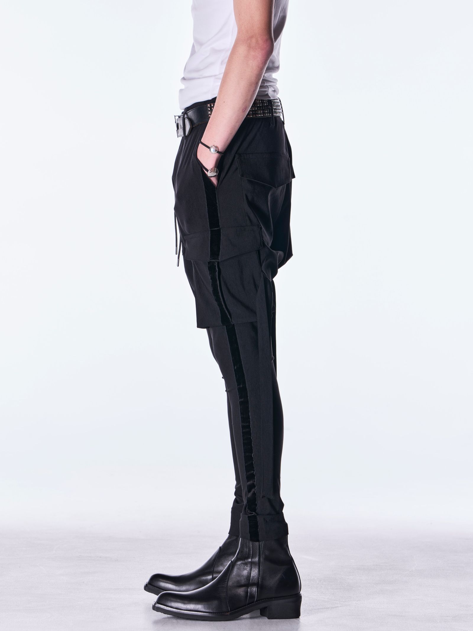 【予約品 6月29日(月) 締切】High Tension Jersey Sarrouel Pants / サルエルパンツ / ブラック