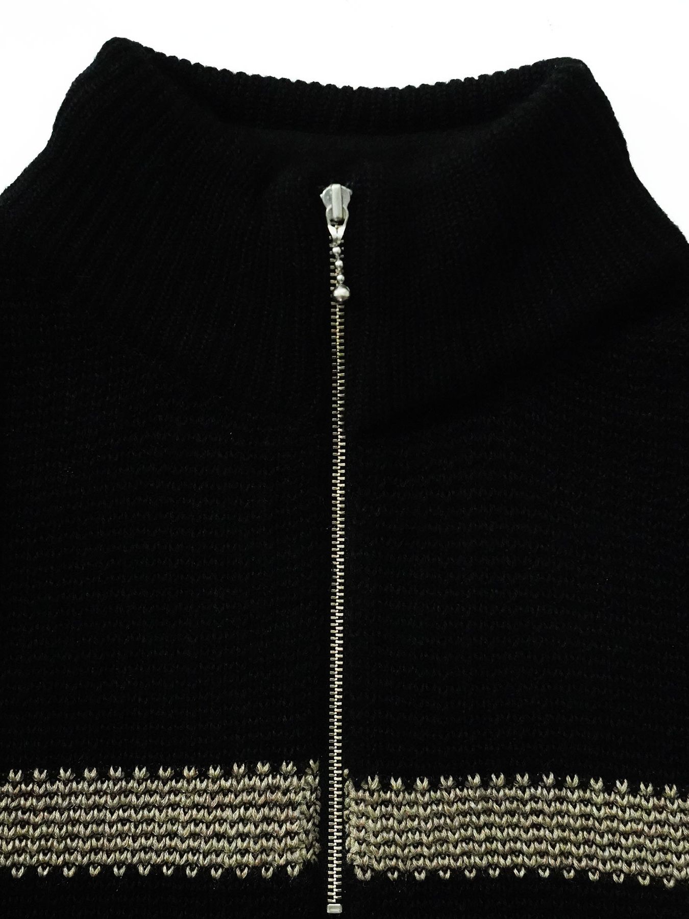 【予約品】 BORDERBLEND / ボーダニット / ブラック×サンドベージュ