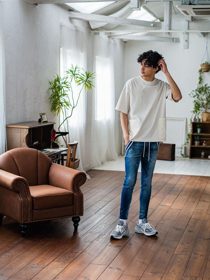 《予約品3月3日18：00締め》 EX denim jersey EDGE PT / デニムジャージパンツ / ダークインディゴ