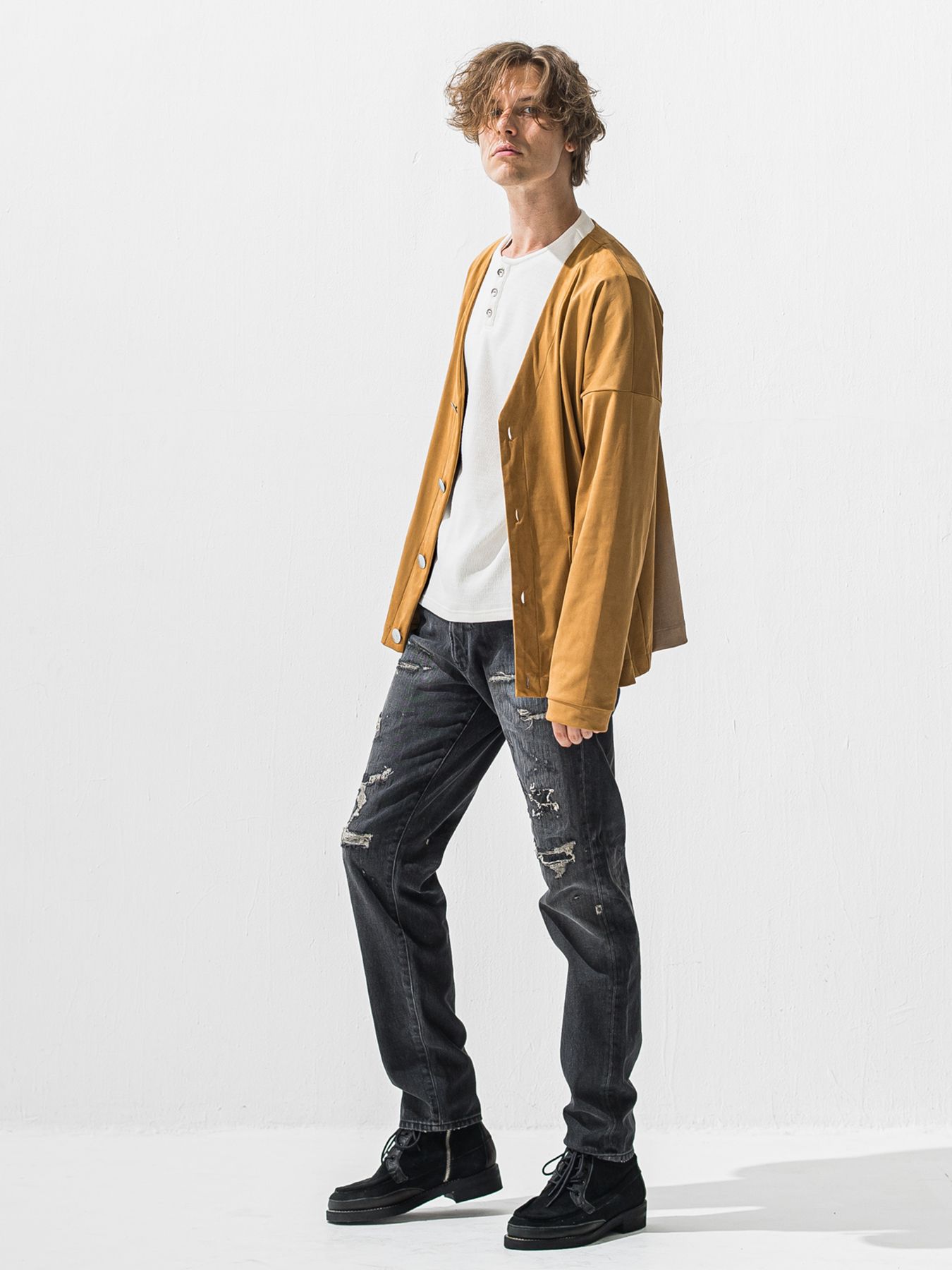 【予約品 9月6日(日) 締切】SCOTT JEANS / ライトオンスヴィンテージジーンズ / ブラック ユーズド
