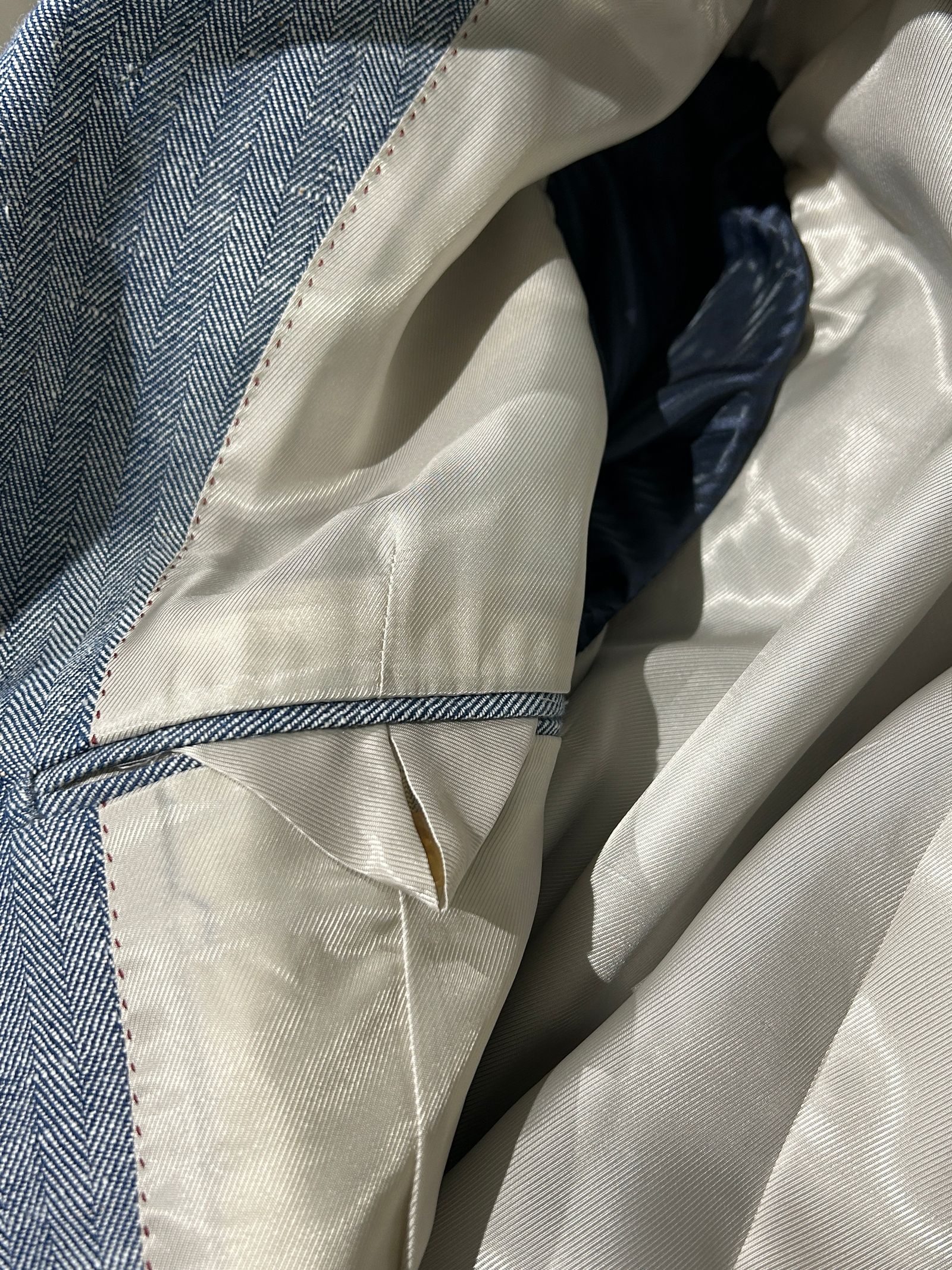 テーラーメイドジャケットつなぎ ヘリンボーン1点物 /アレフルード +CAPサービス