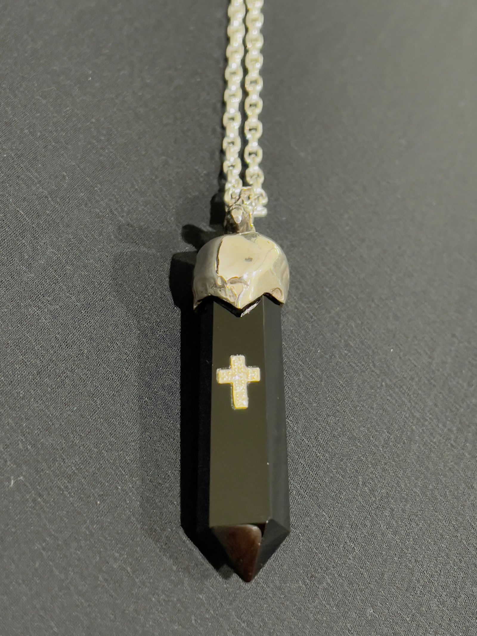 One off OBSIDIAN with DIAMONDS NECKLACE / 限定商品 オブシディアンウィズダイヤモンドネックレス