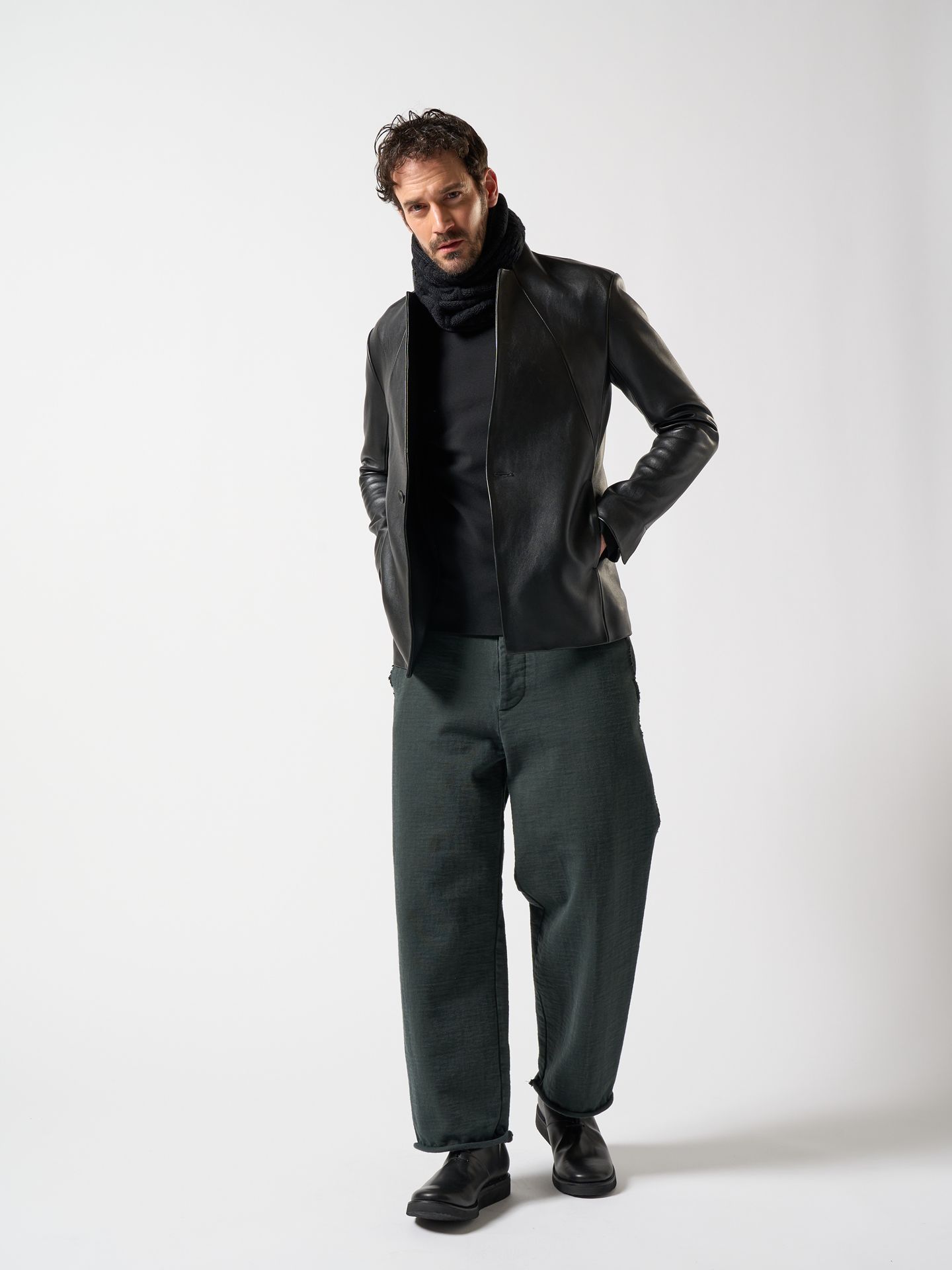 【予約品】 ex.heavy wide pants / ワイドパンツ / ダーク・グリーン
