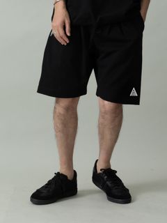 【予約品 2月1日(日) 締切】HEAVYJERSEY SHORTS spiky / イージーショーツ / ブラック×ホワイト