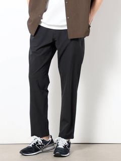 ナイロンリップストレッチイージーパンツ / ブラック【Grand PARK NICOLE】