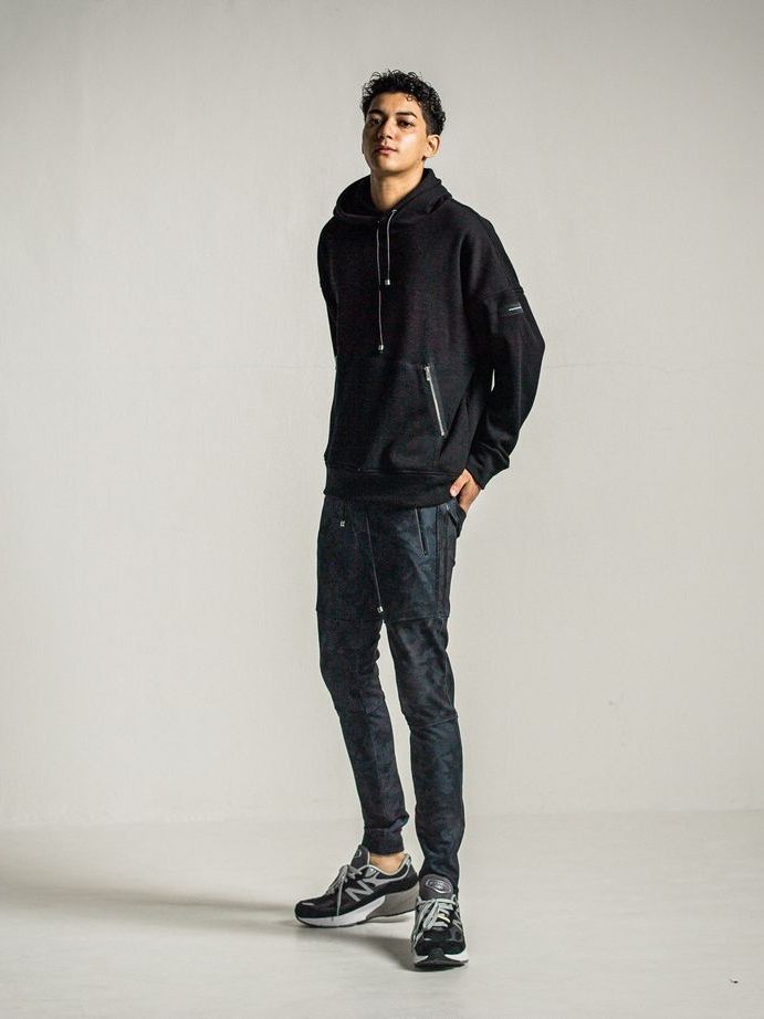 《予約9月1日18時締め》 shaggy fleece thermal pullover hoodie  / プルオーバーパーカー / ブラック