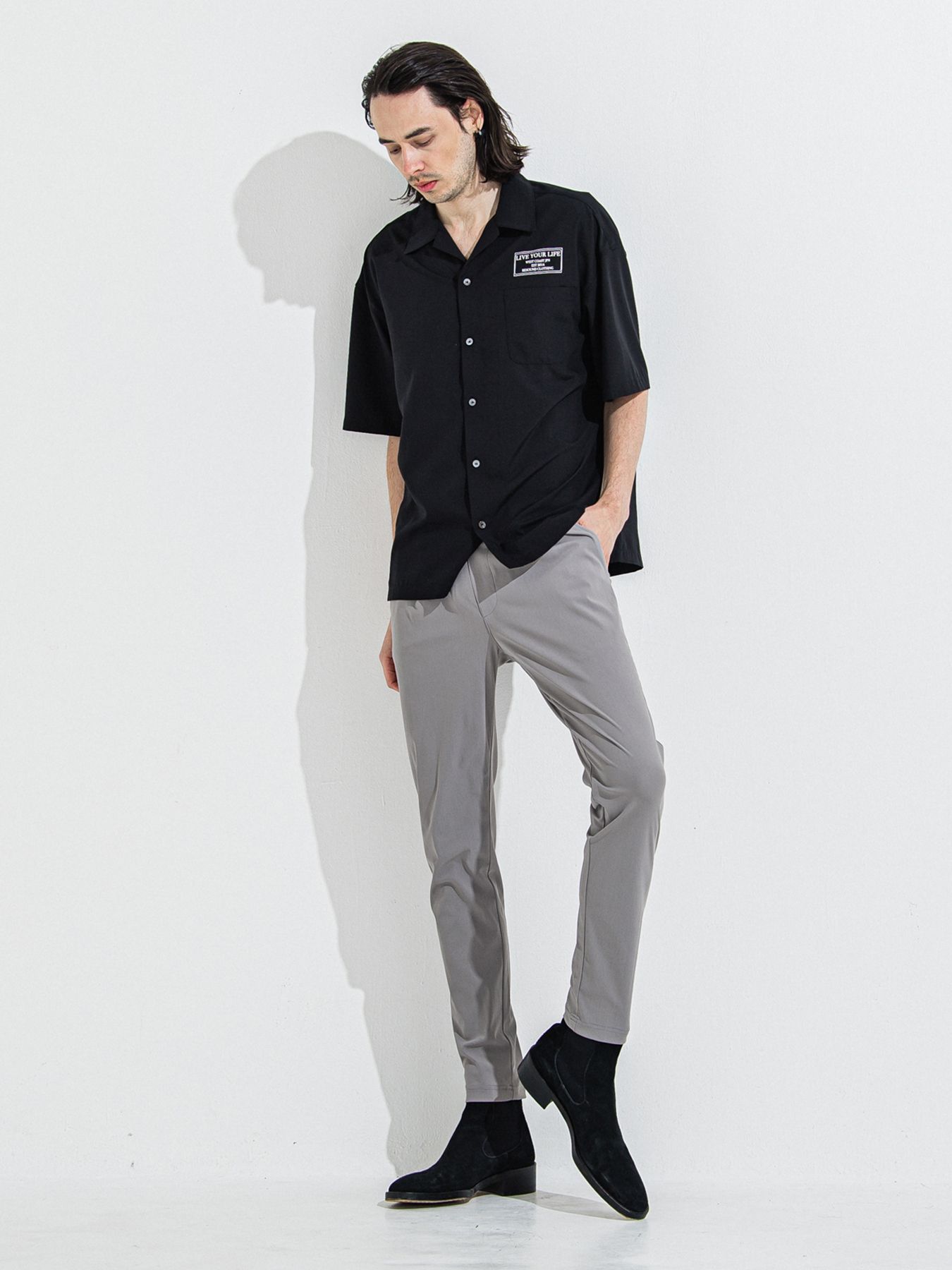 CHRIS EASY TUCK PANTS / クリスイージータックパンツ / グレー