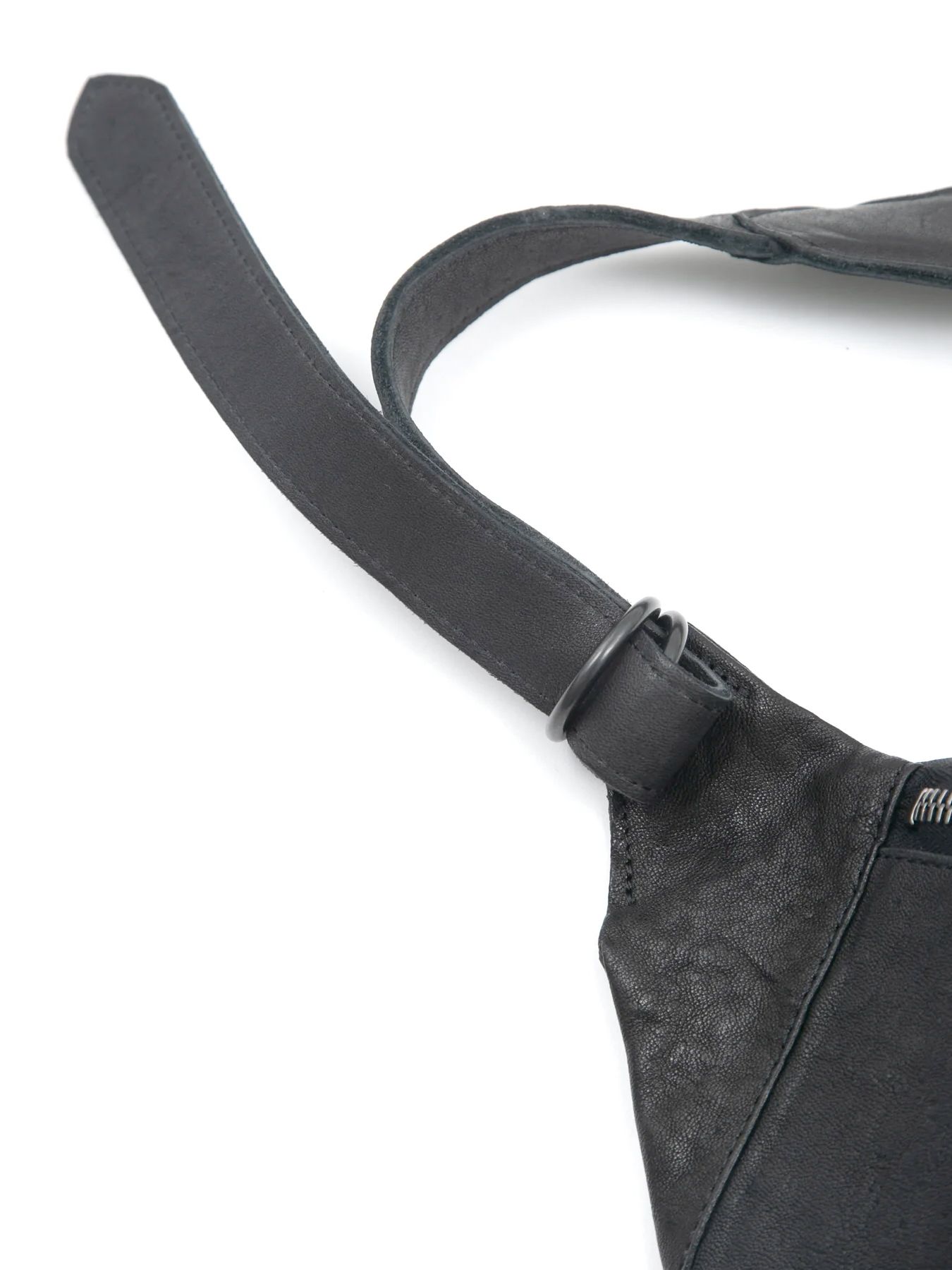 【予約品 10月12日(日) 締切】Pit Vegetable Full Tanned Shrunken Horsehide Body Bag / フルタンニン ピット鞣し シュリンク ホース ハイド ボディー バッグ / HIGH THROTTLE / ブラック×ブラック