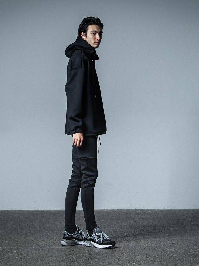 《予約品》 cardboard hoodie / ダンボールニットパーカー / ブラック