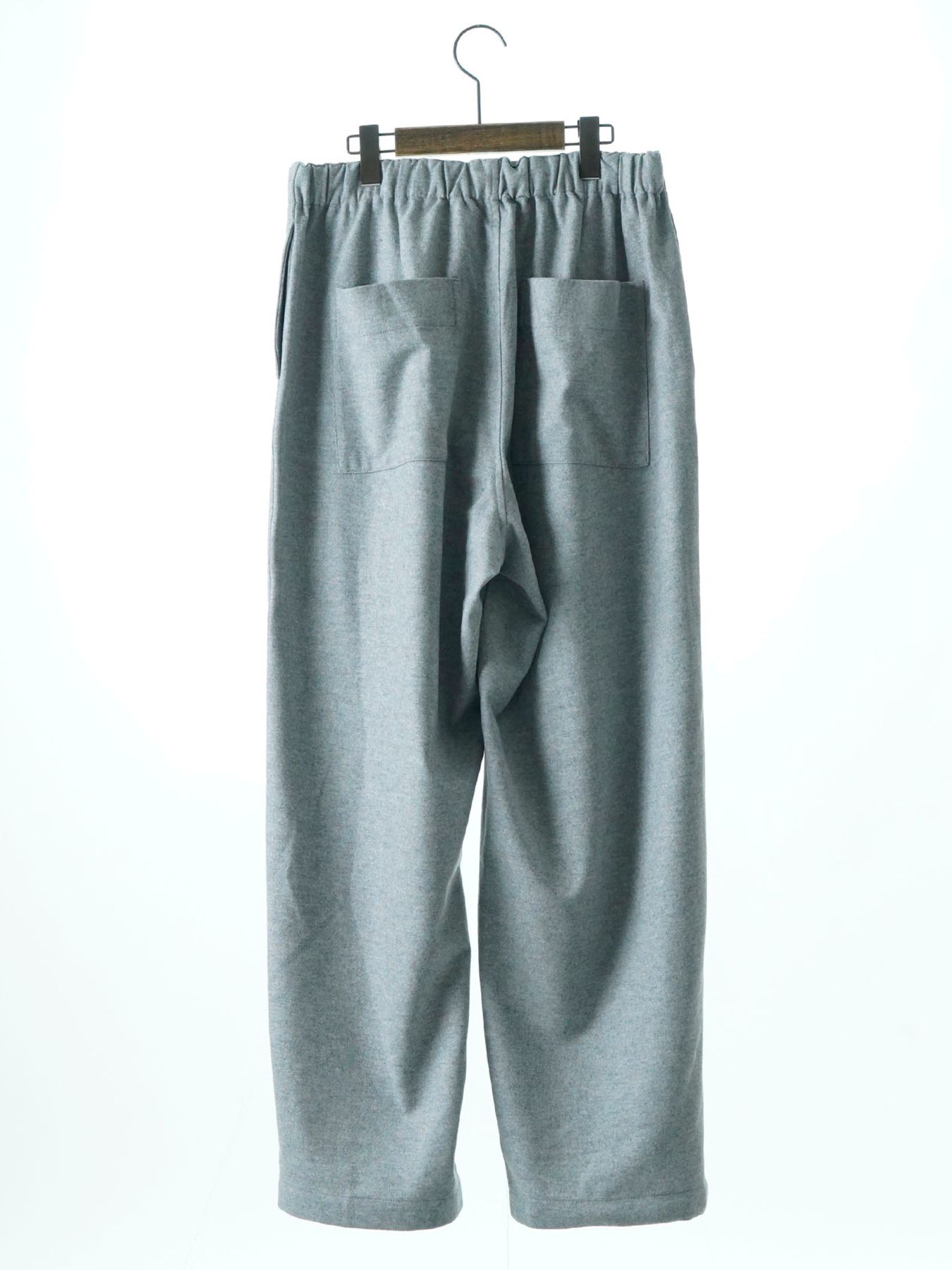 【予約品 】Woolnapp trousers / ウール イージートラウサーズパンツ / 杢グレー