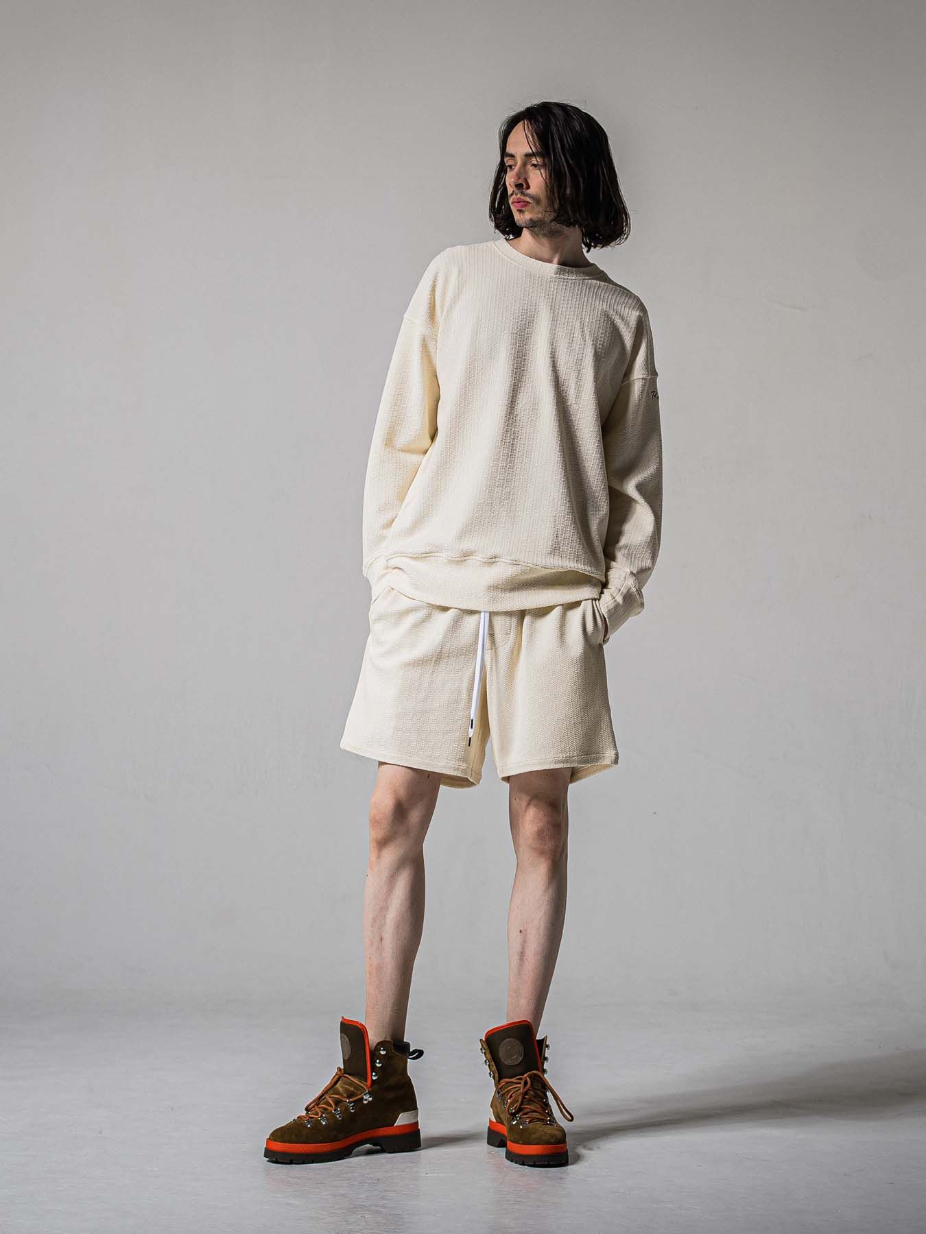 【予約品 11月16日(日) 締切】BLISTER KNIT HALF PT / ブリスターニットハーフパンツ / オフ