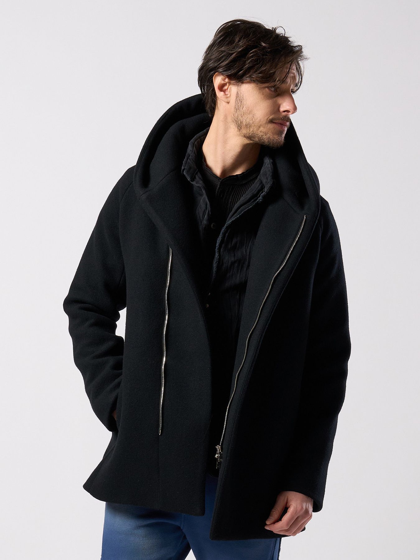 【予約品 4月19日(日) 18時締切】zip witch coat / ジップ ウィッチコート / ブラック