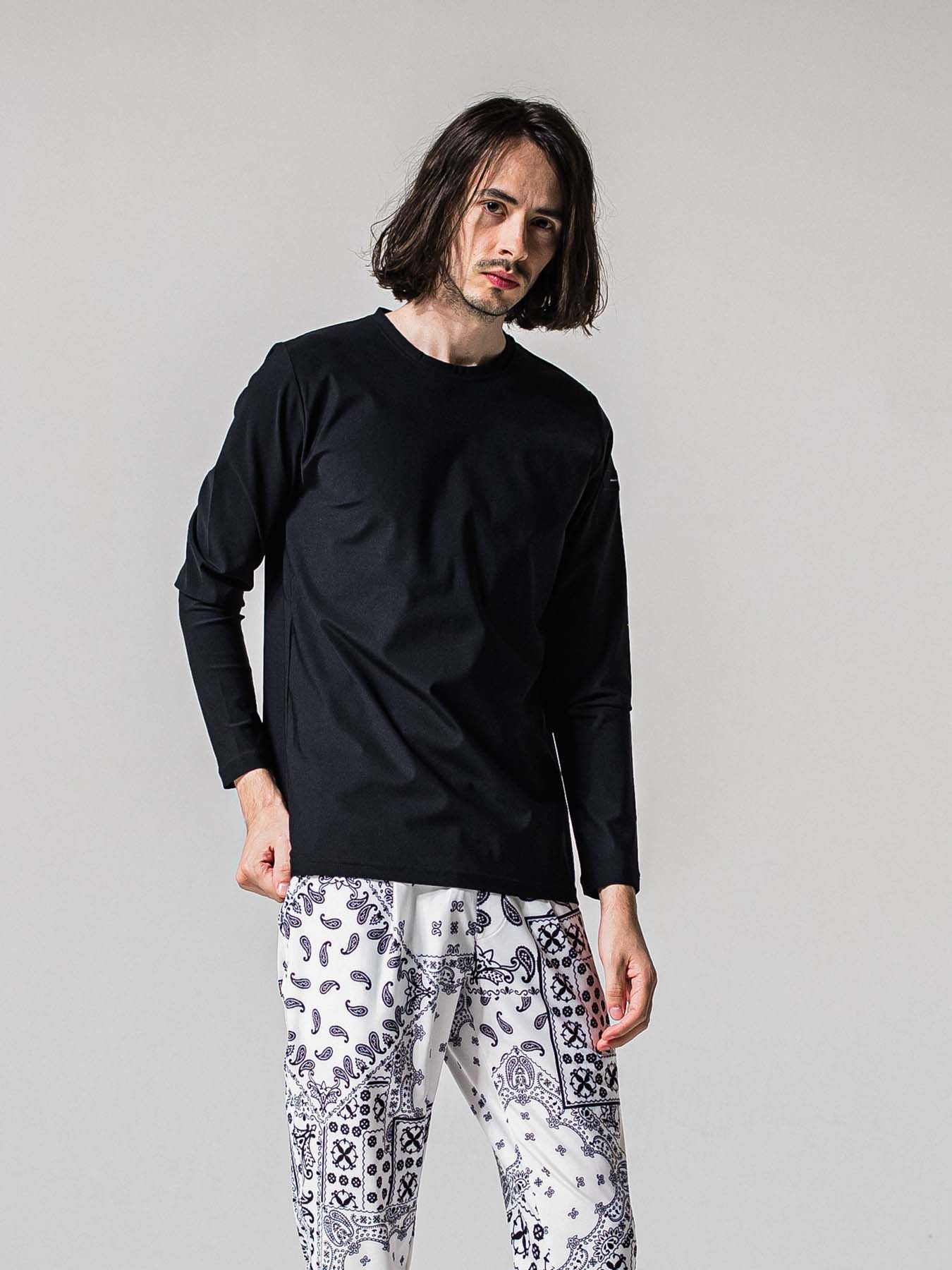 【予約品 11月16日(日) 締切】NYLON LONGSLEEVE TEE / ナイロン ロングスリーブTシャツ / ブラック