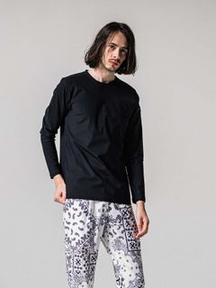 【予約品 11月16日(日) 締切】NYLON LONGSLEEVE TEE / ナイロン ロングスリーブTシャツ / ブラック