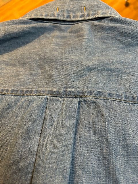 SOSIR used / シャツ / インディゴユーズド×金茶ステッチ