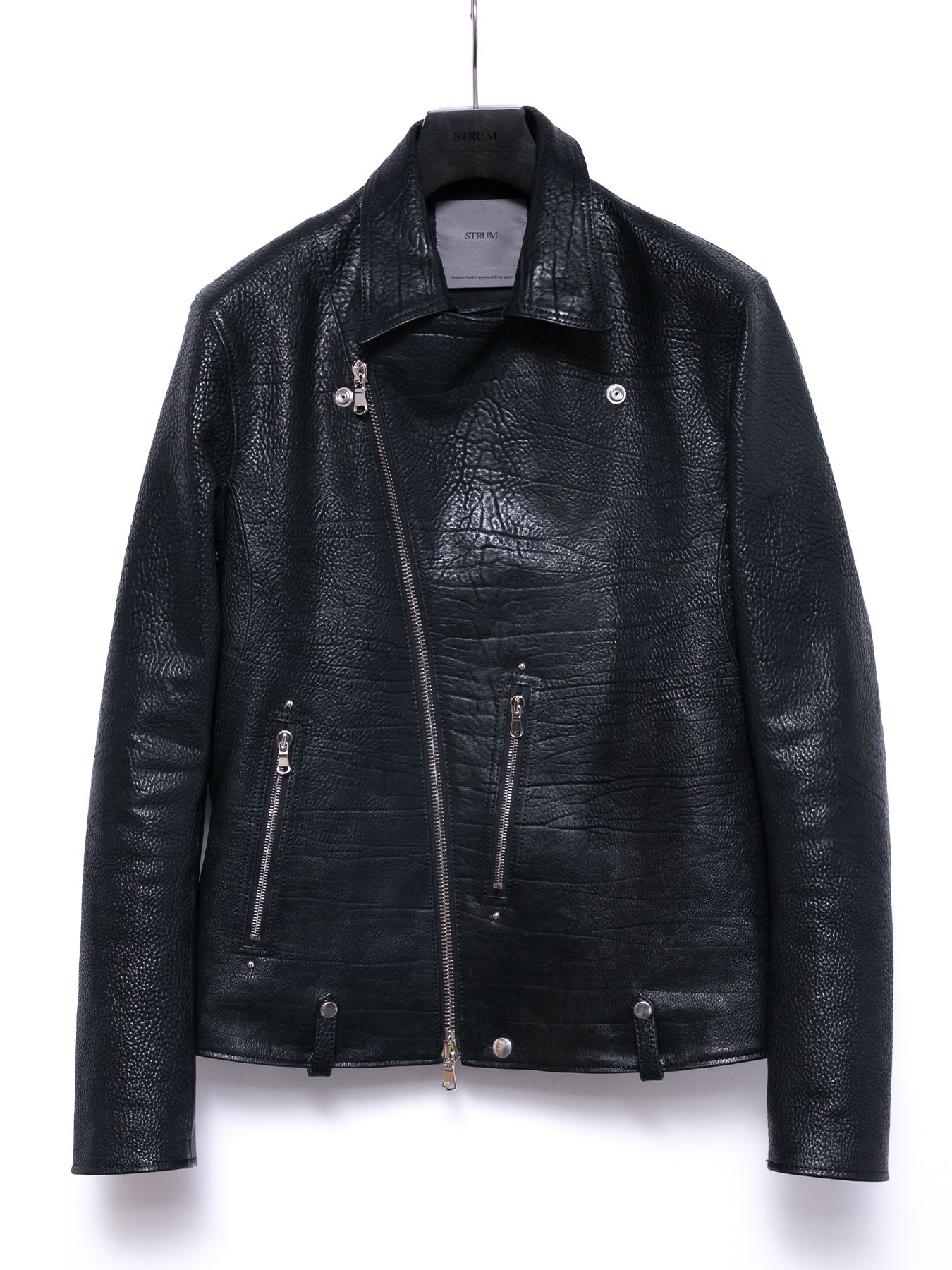 【予約品 4月6日(月) 締切】Full Vegetable Tanned Italian Double Shoulder Steer Hide Garment Burning Dyed Double Riders / イタリアンダブルショルダー燃焼製品染めダブルライダース / HI-FLYER