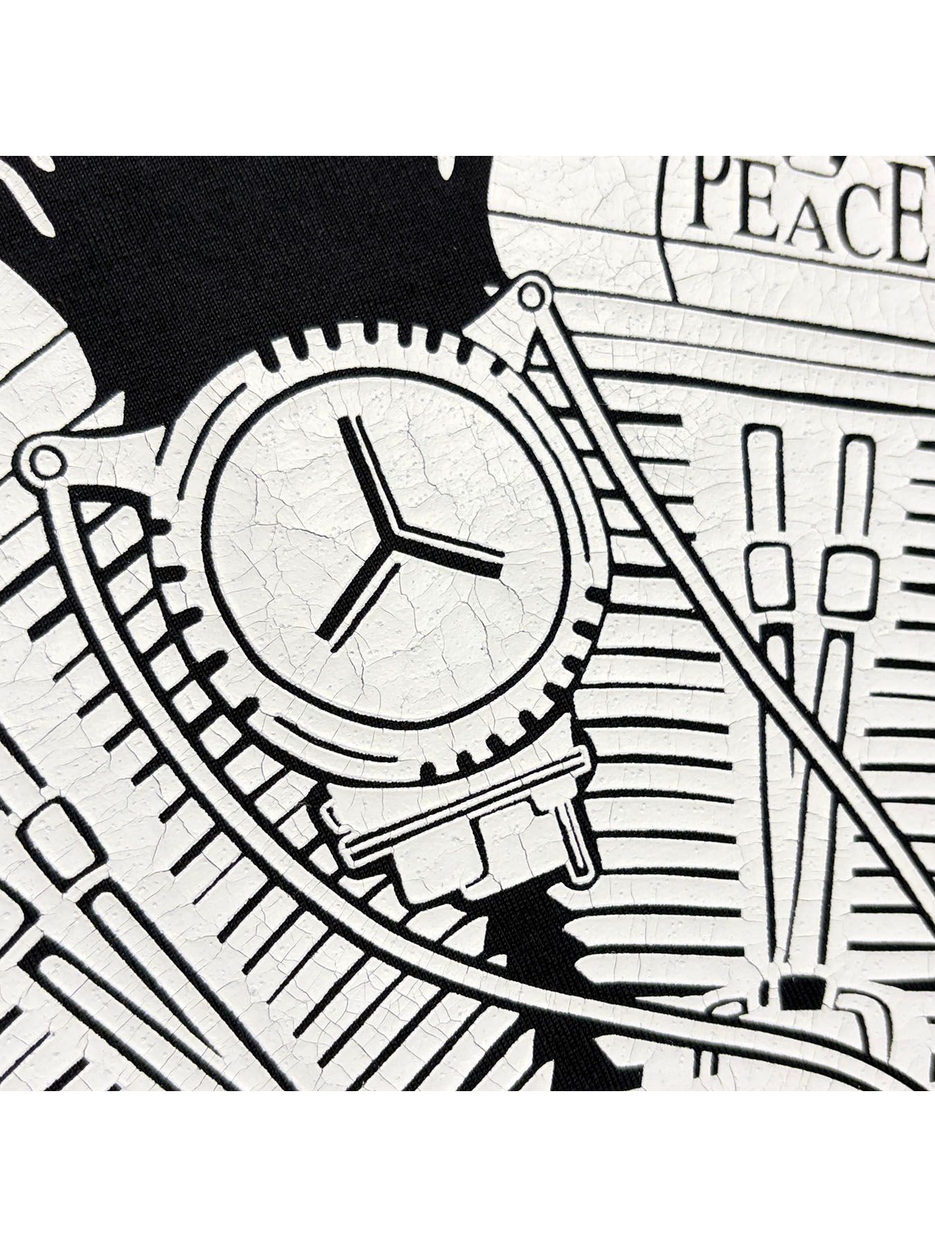 【予約品 3月9日(月) 18:00 締切】ORG/CO L/TEE ENGINE / エンジンプリント オーガニックコットン ロンT / ブラック