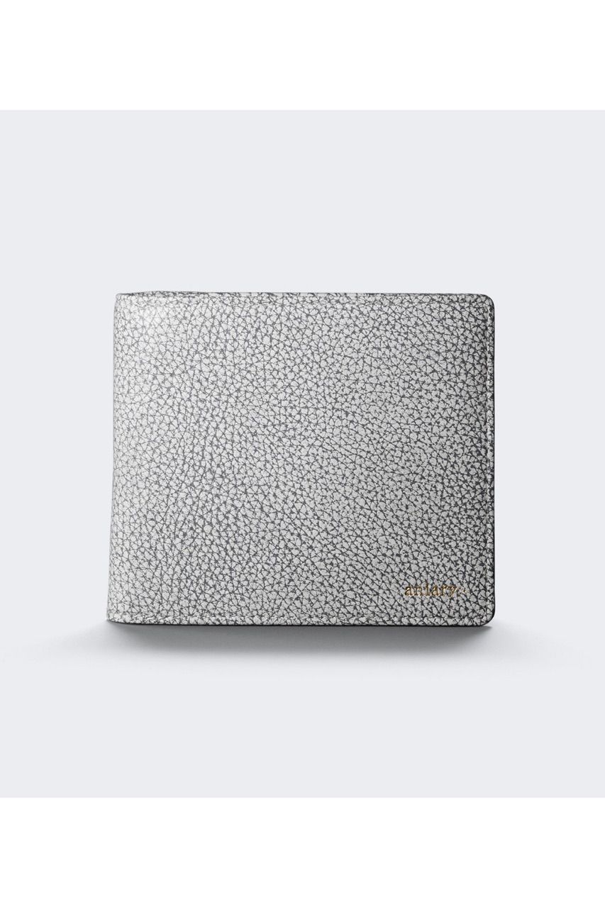 二つ折り財布 Grind Leather / White 【aniary】