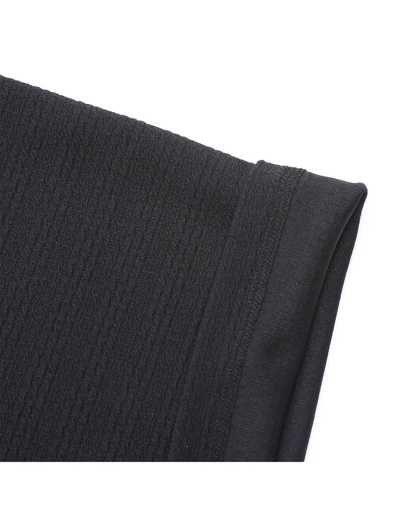 KNIT-BORDER CUTSEW / ニットボーダーカットソー / ブラック【QUOLT】