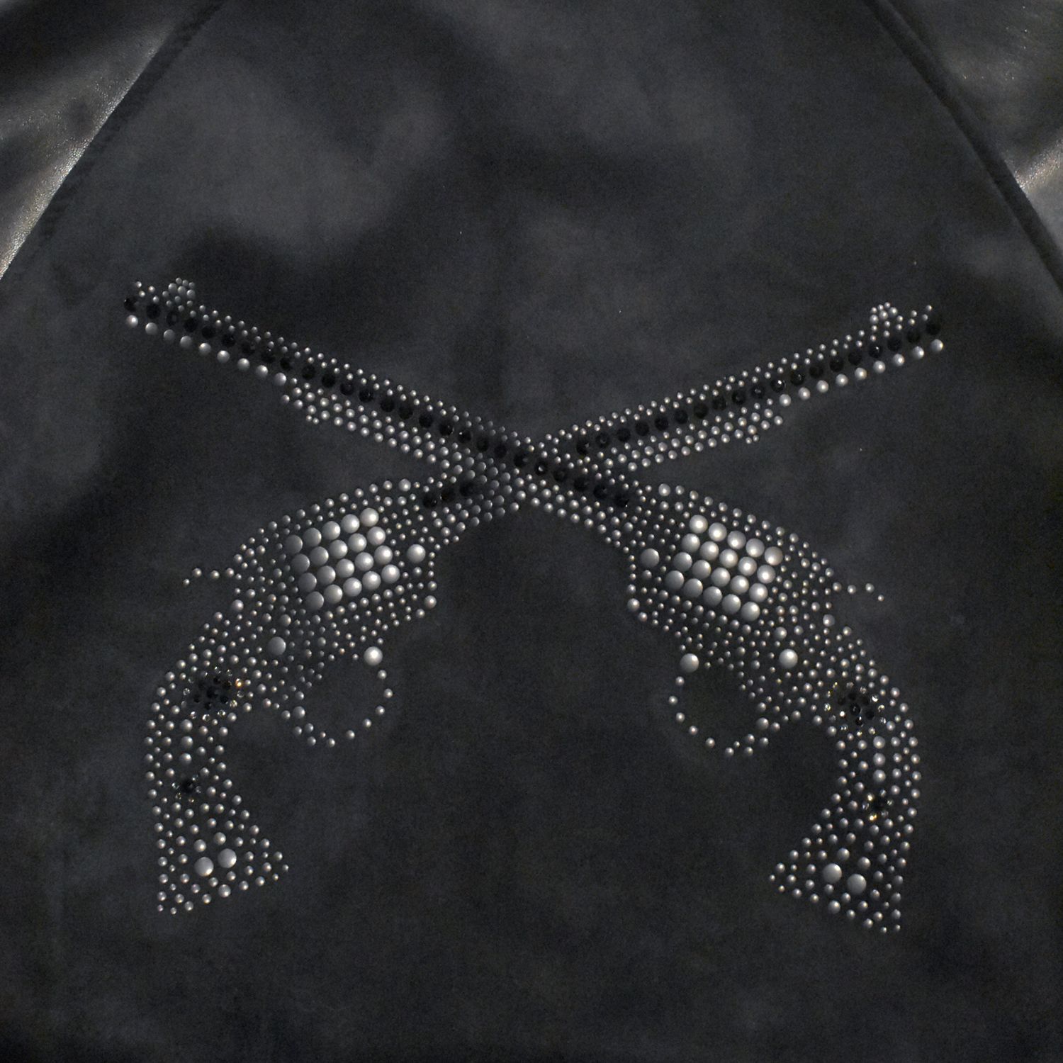 VEGAN LEATHER JKT CR / エコレザージャケット / ブラック・ガンブラック 【roarguns 】