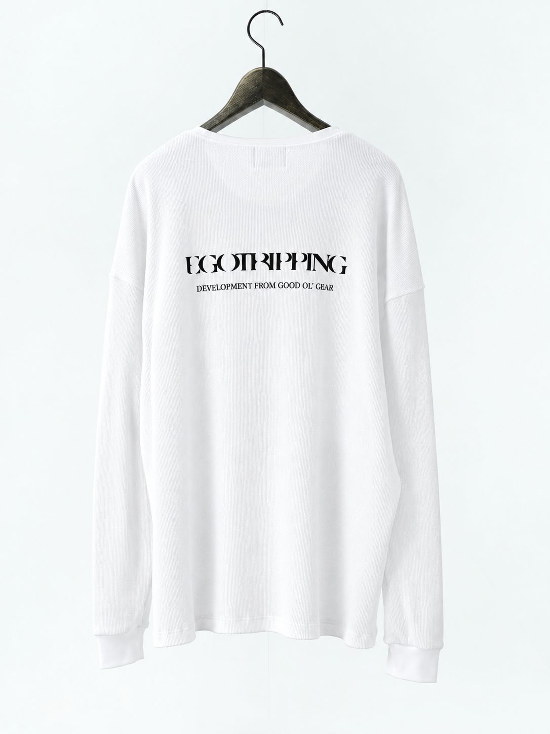 WOOLTHERMAL-TEE print / ロゴプリント ローリングネックTシャツ / ホワイト
