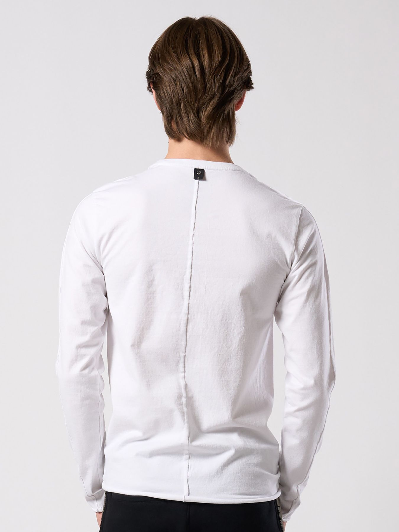 【予約品 4月19日(日) 18時締切】slim cut-off crew-neck L/S / スリムカットオフ クルーネック ロングスリーブ / ホワイト