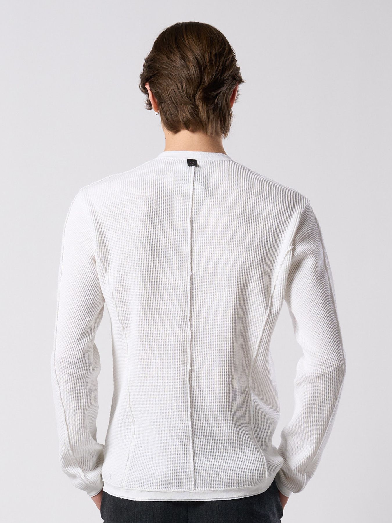 【予約品 4月19日(日) 18時締切】waffle henley L/S / ワッフル ヘンリーネック ロングスリーブ / ホワイト