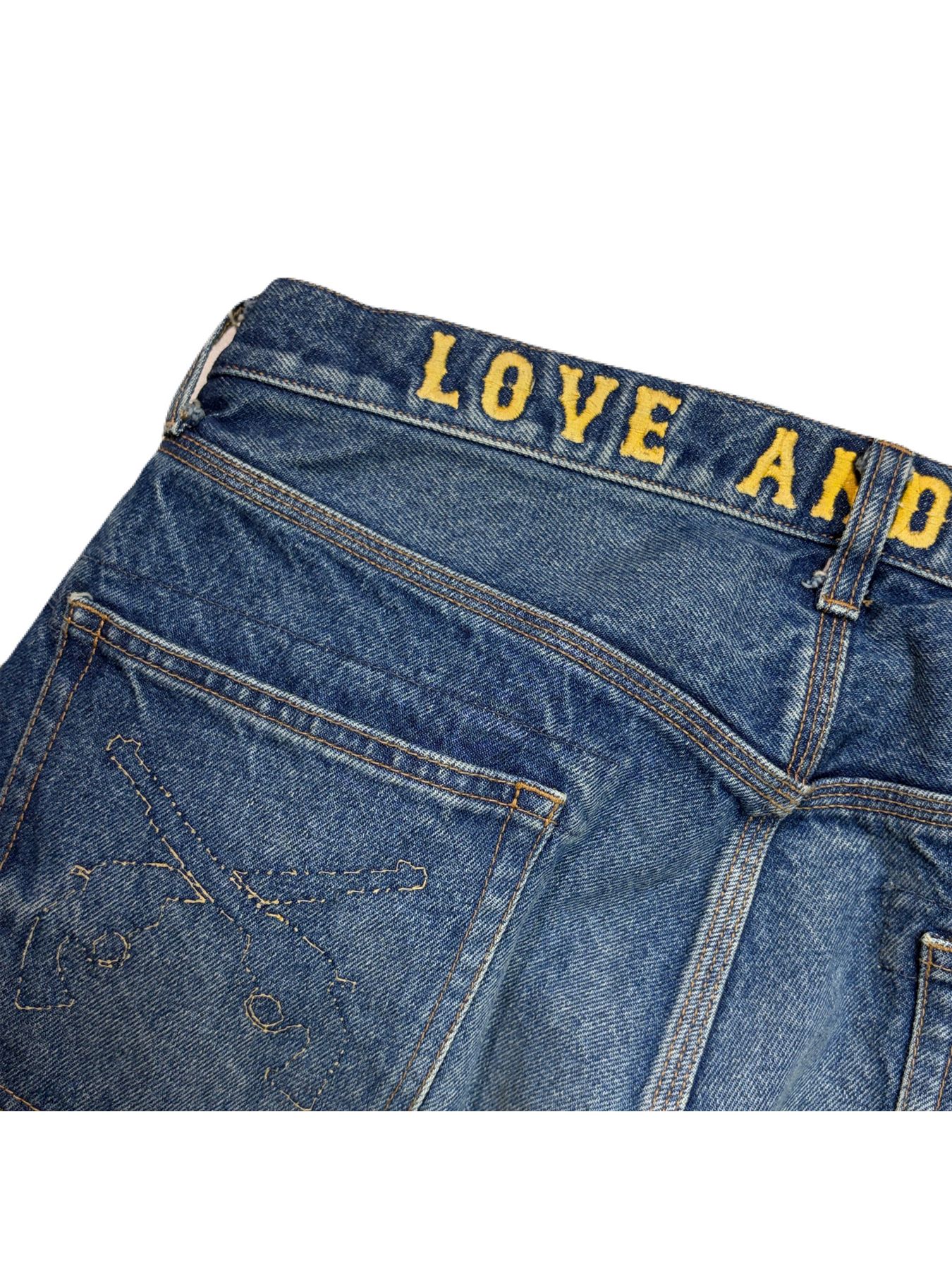 【予約品 3月9日(月) 18:00 締切】VIN/DEN/STR USE/BASIC / USED加工 ヴィンテージ ストレート デニム パンツ / ブルー