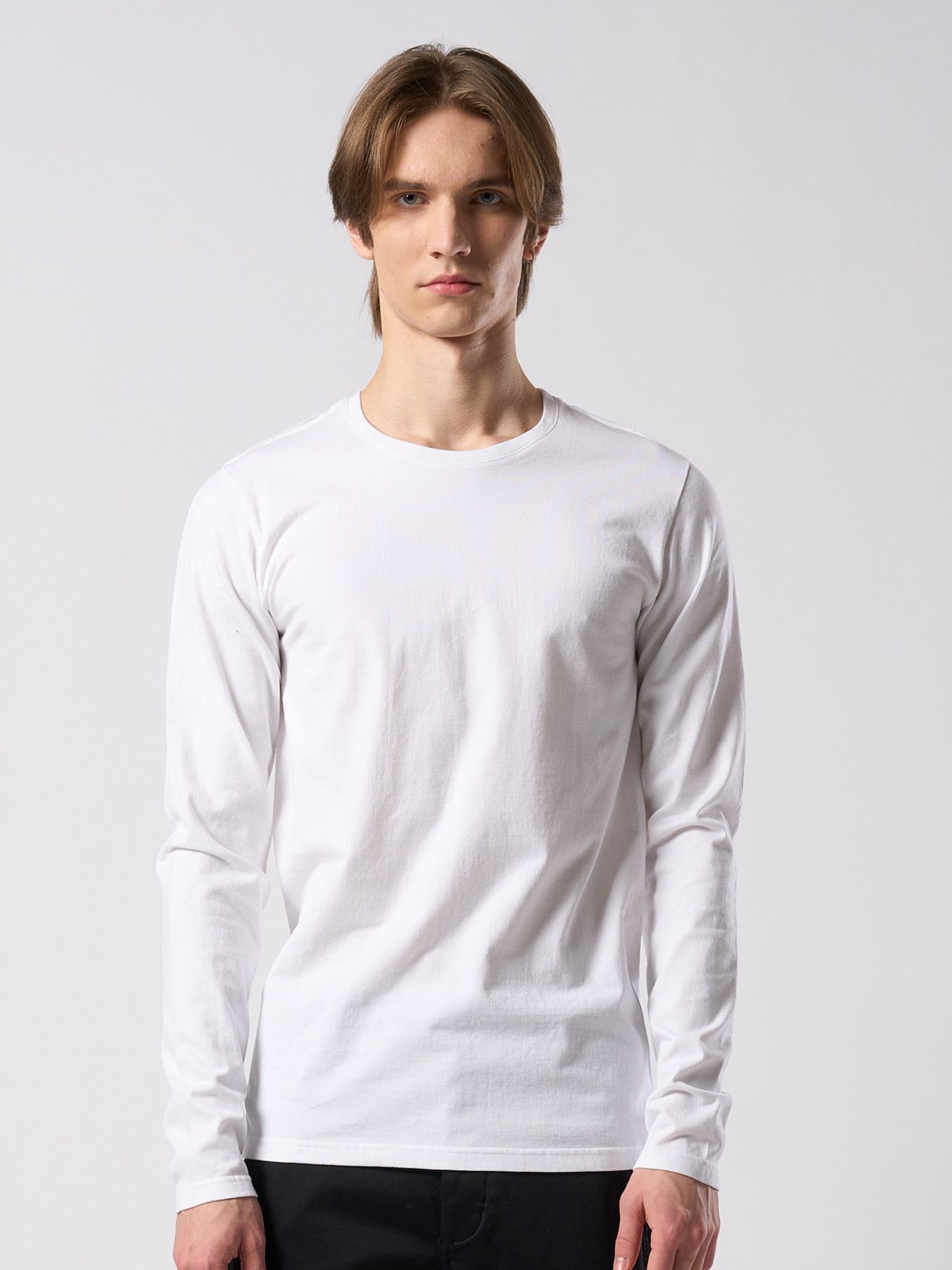 【予約品 4月19日(日) 18時締切】slim basic crew-neck L/S / スリムベーシック クルーネック ショートスリーブ / ホワイト