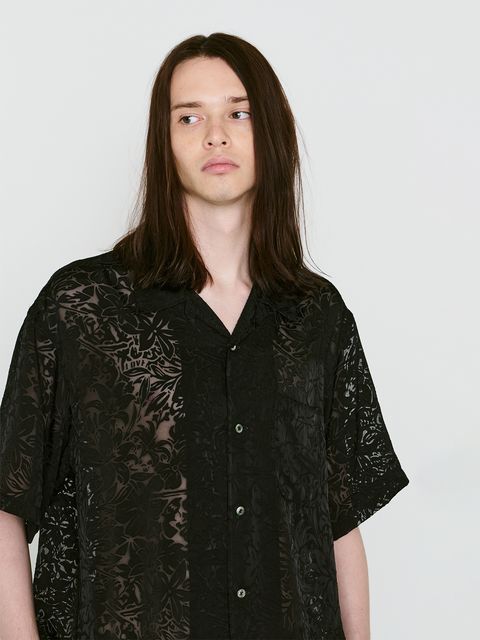 【予約品  】FLOWER OPAL SHIRT / フラワーオパール シャツ / ブラック