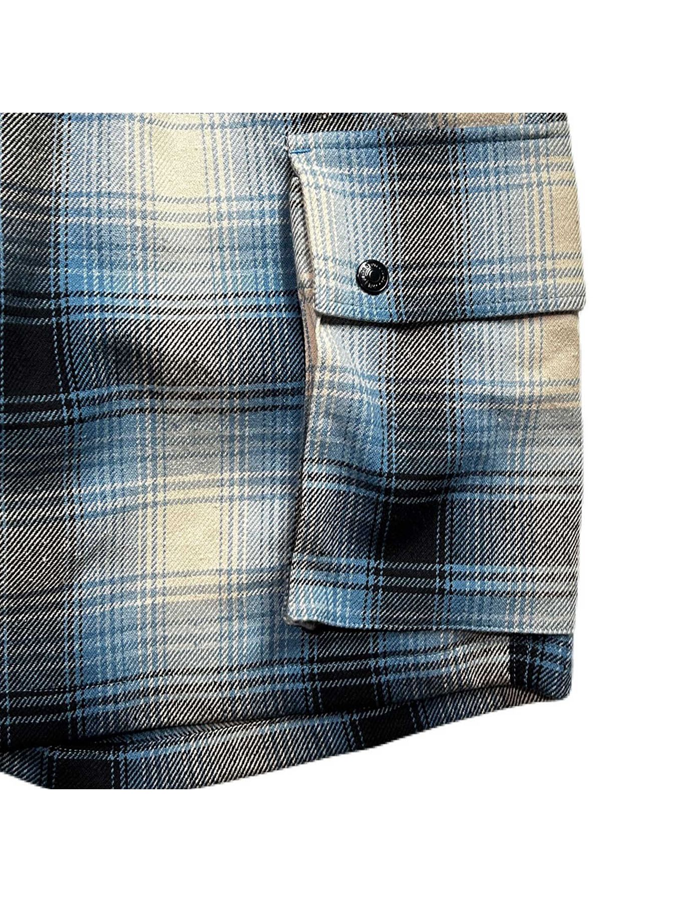 【予約品 8月10日(日) 締切 】SILK CHECK SHORTS / シルクチェックショーツ / サックスブルー