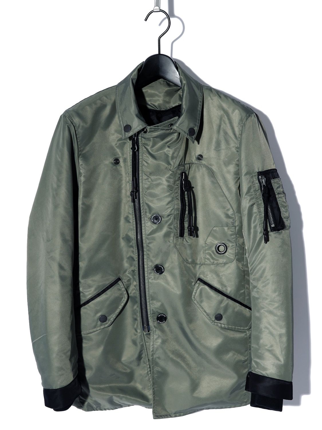 【予約品】  FAKE LAYERED NYLON JK w/HOOD / ナイロンジャケット / カーキ / 即納