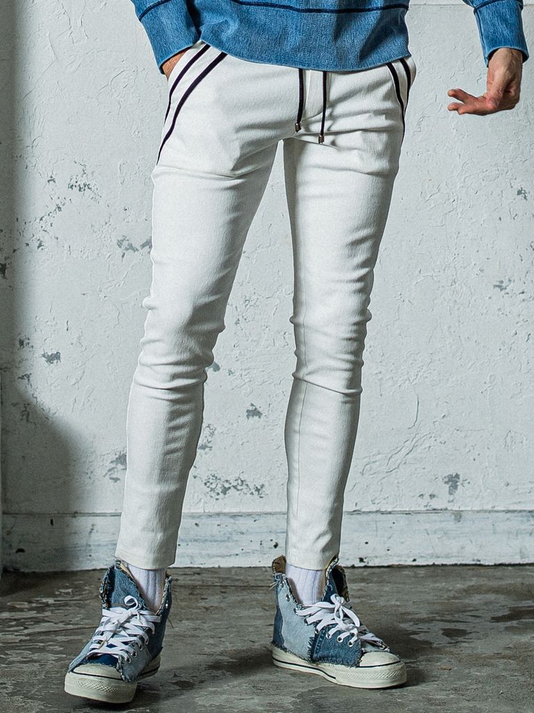 《予約11月17日19時締め》 EX denim jersey  EDGE   PT / ジャージパンツ / ホワイト