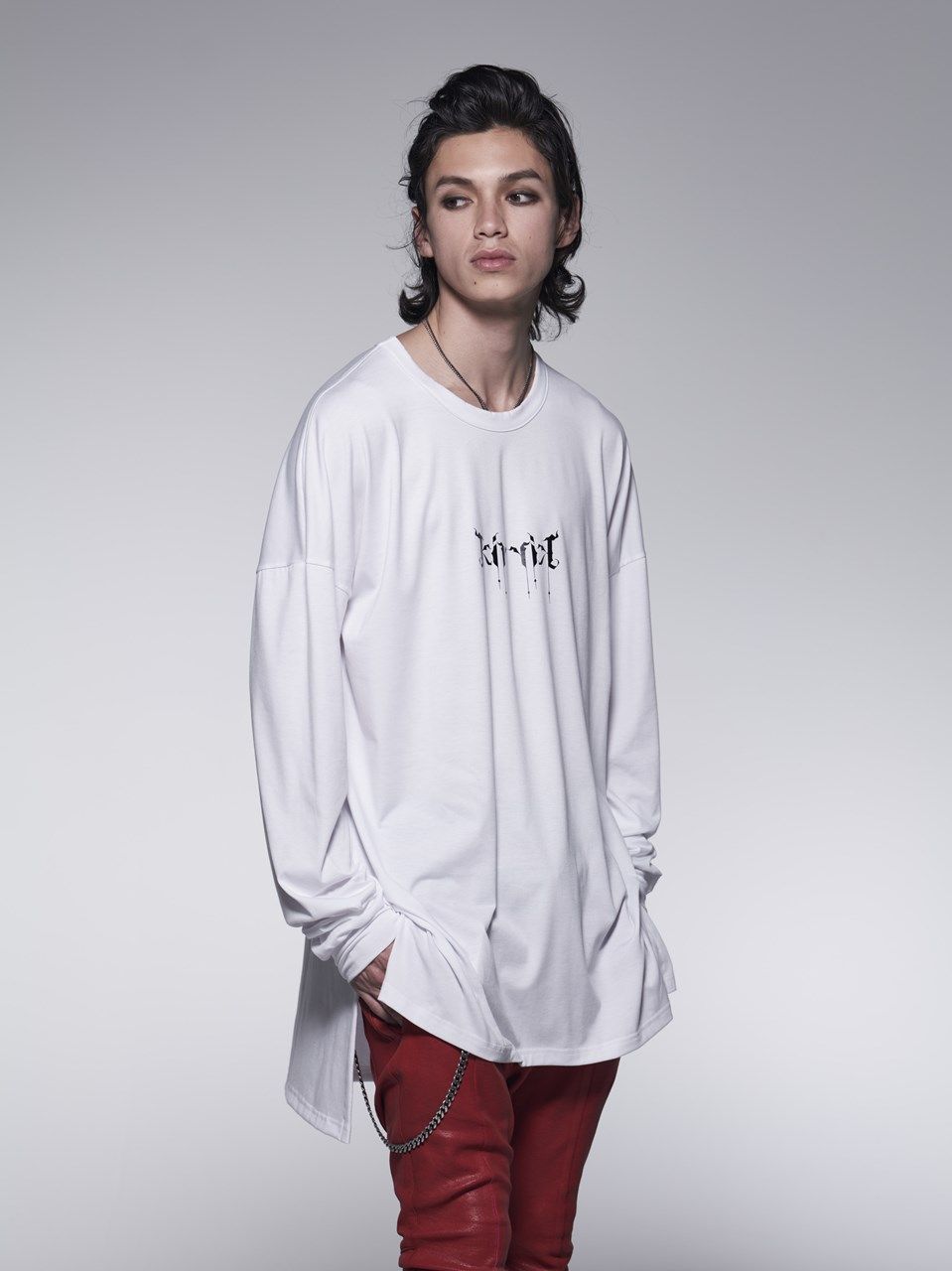 《予約品》 LooseCrewNeckT-Shirt / バックプリントクルーネックTシャツ / ホワイト 【kiryuyrik】 8月以降入荷予定