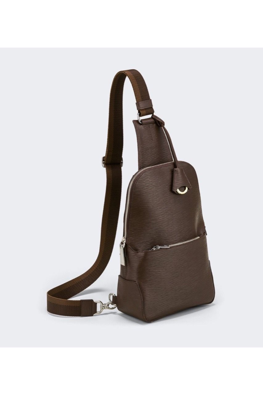 ボディバッグ Wave Leather / Brown 【aniary】