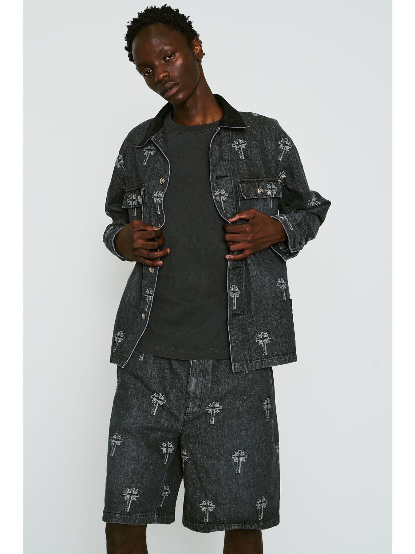 【予約品 8月10日(日) 締切 】CROSS JQ DENIM JKT / クロスジャガード デニムジャケット / ブラック