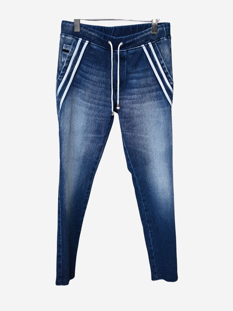 《予約11月17日19時締め》 EX denim jersey  EDGE   PT / ジャージ ダークインディコブルー