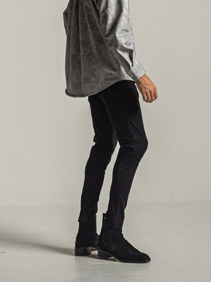 CHRIS EASY HEAT TUCK PANTS  / 裏起毛タックイージーパンツ / ブラック