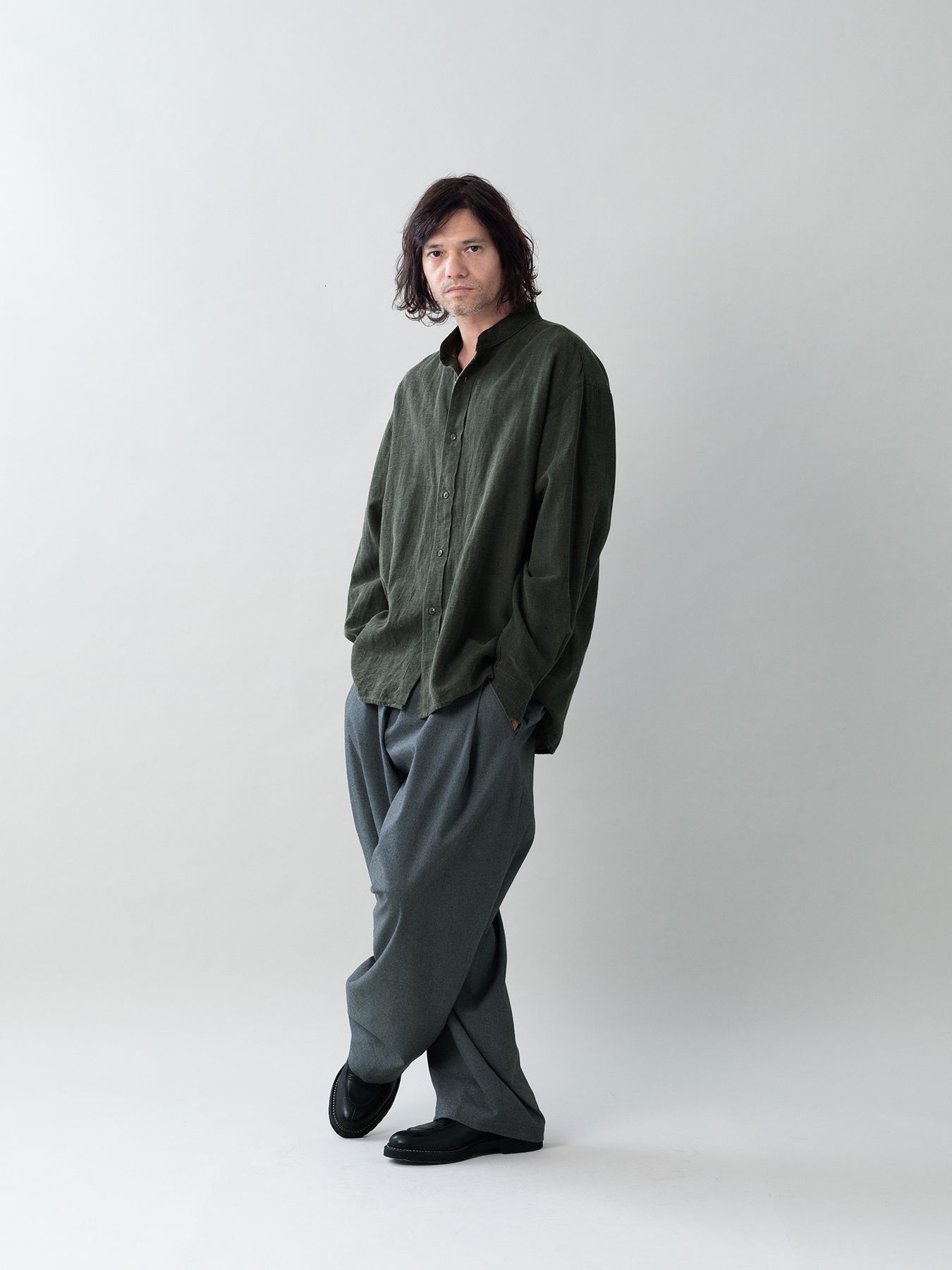 【予約品 5月6日(水) 締切】GRAZE-SHIRTS / オフィサーシャツ / カーキ