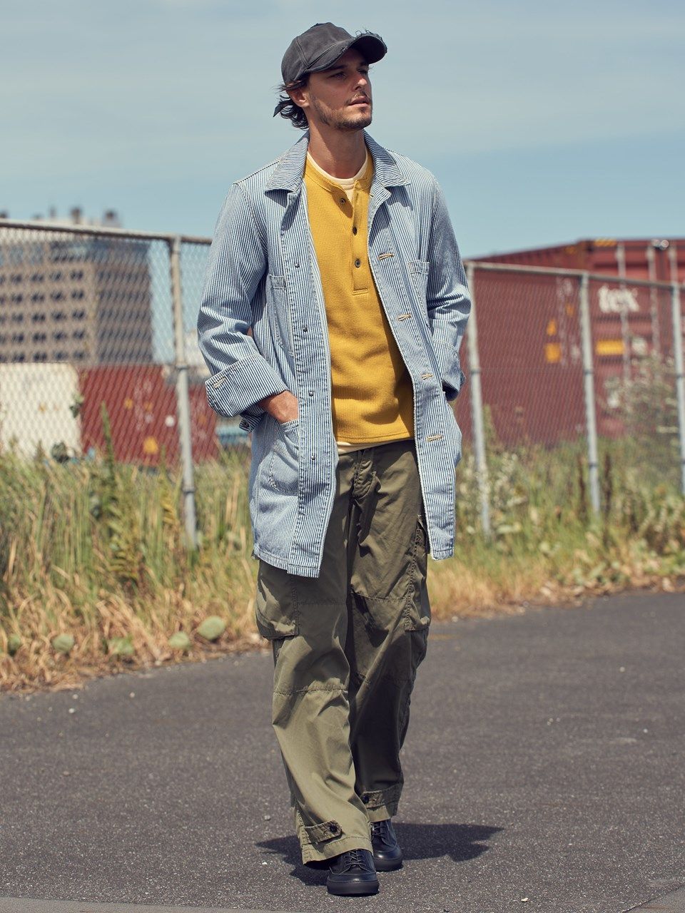 《予約品》 waffle henley / Tシャツ / イエロー