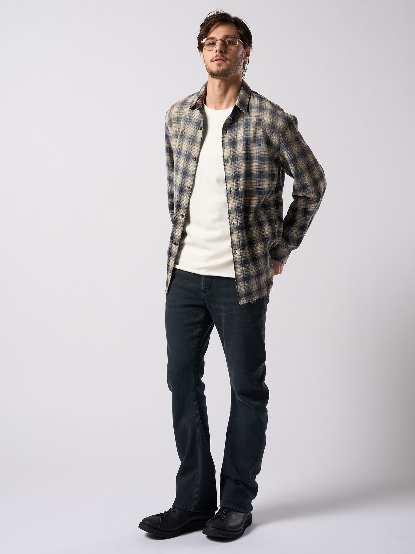 【予約品 4月19日(日) 18時締切】back boa cut-off crew / バックボア カットオフ クルーネック/ ホワイト