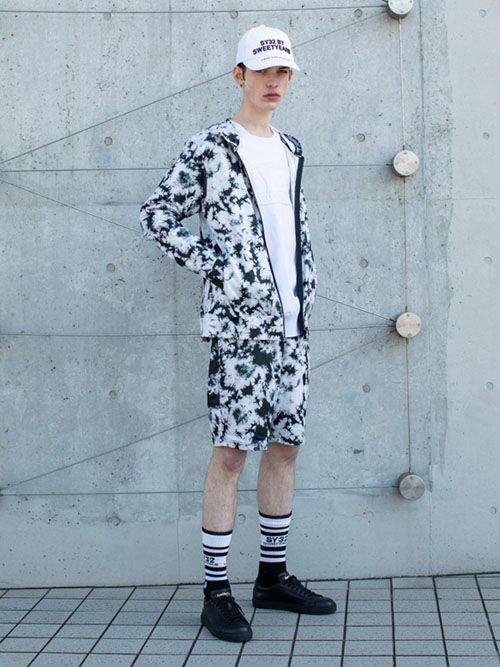ソックスBORDER SIDE LOGO SOX / BLACK 【SY32 by SWEET YEARS】