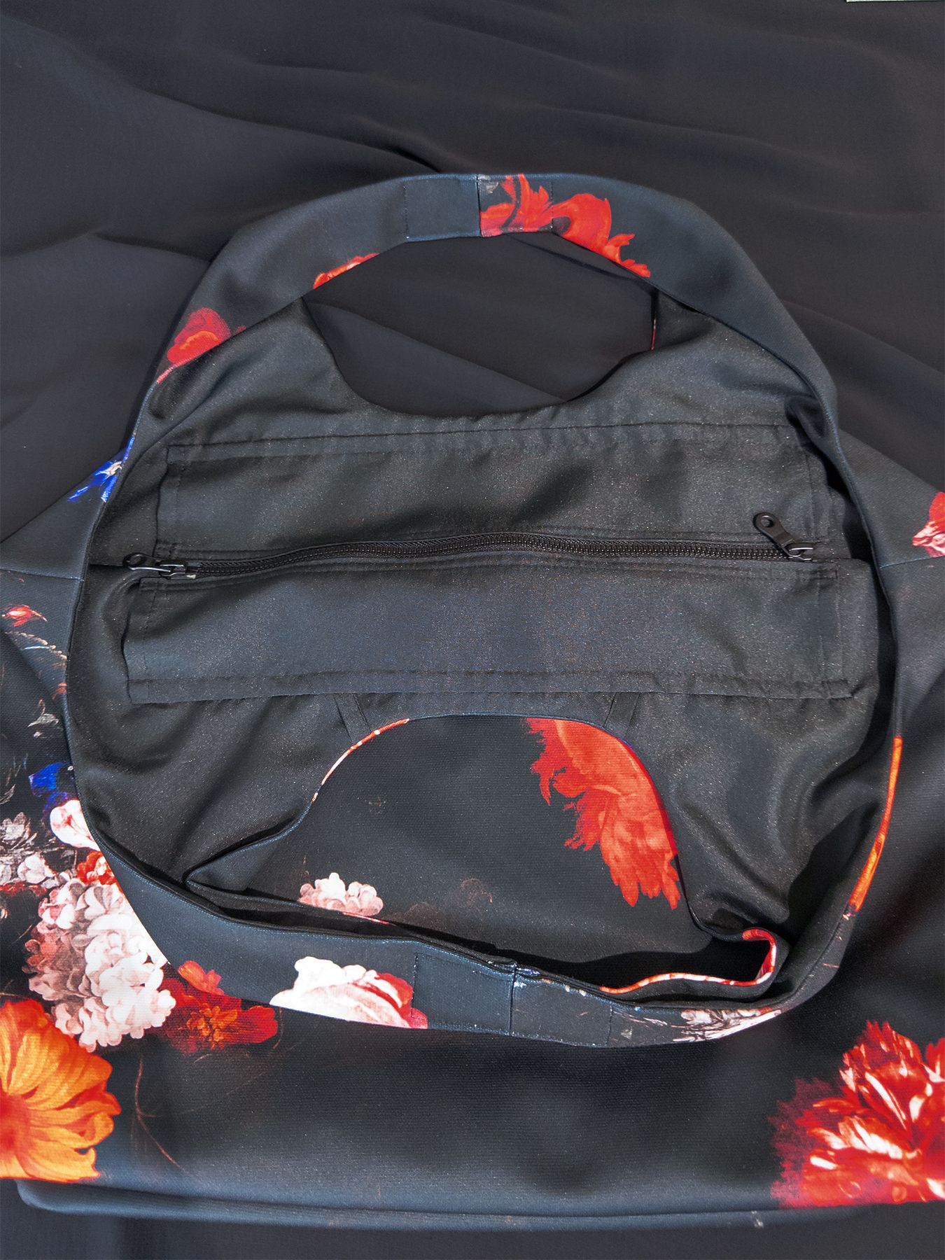 【予約品 4月26日(日) 締切】Shoulder Tote Bag / ショルダートートバッグ / ブラックフローラ